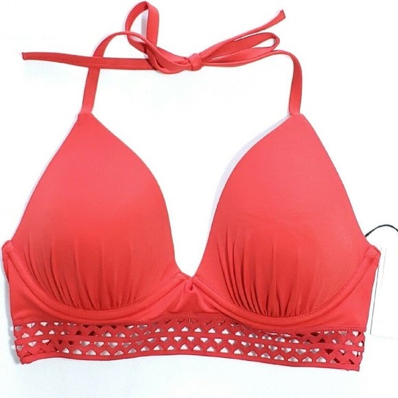 Women's Elastic Trim Triangle Bikini Top - Picture 3 of 4